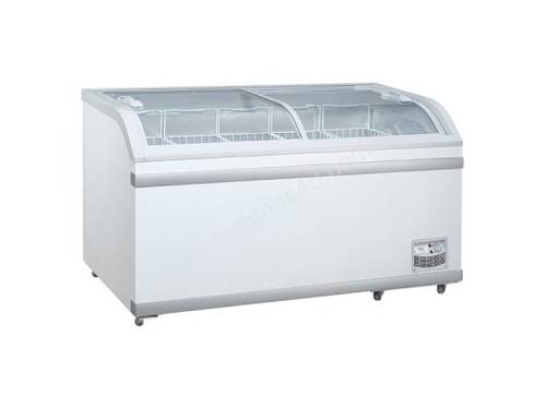 F.E.D. WD-500 Curved Glass Chest Freezer