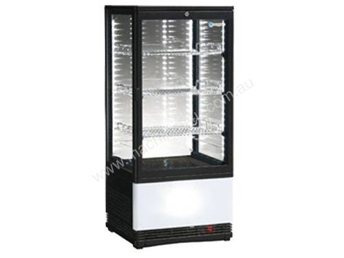 ICS Venice Four Sided Glass Refrigerated Display in Black-Bench Top