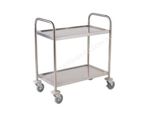 Vogue 2 Tier Flat Pack Trolley St/St 810Lx455Wx855mmH