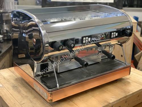 SAN MARINO LISA 2 GROUP CHROME BRASS BASE ESPRESSO COFFEE MACHINE