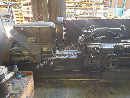 FLAT BED LATHE SWING OVER BED APPROX 560 MM  105 MM SPINDLE BORE  3 METER  BED  