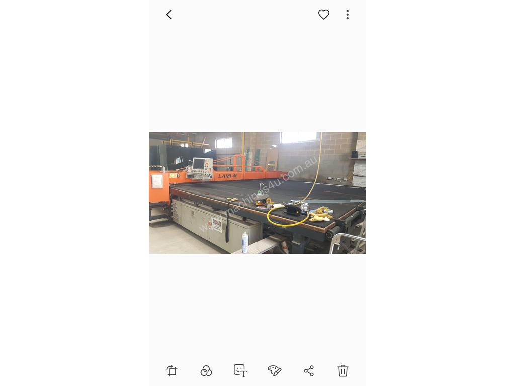 Used 2007 csm Laminated Glass Cutting Table Italian Glass Cutting