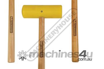 NMS-3S Nylon Bossing Mallet Set - Flat & Radius End Oak Wooden Handle 60 x 100mm - 430 Grams, 60 x