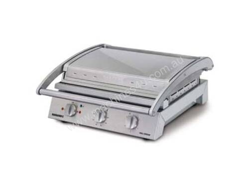 Roband GSA810R Grill Station, 8 slice ribbed top plate