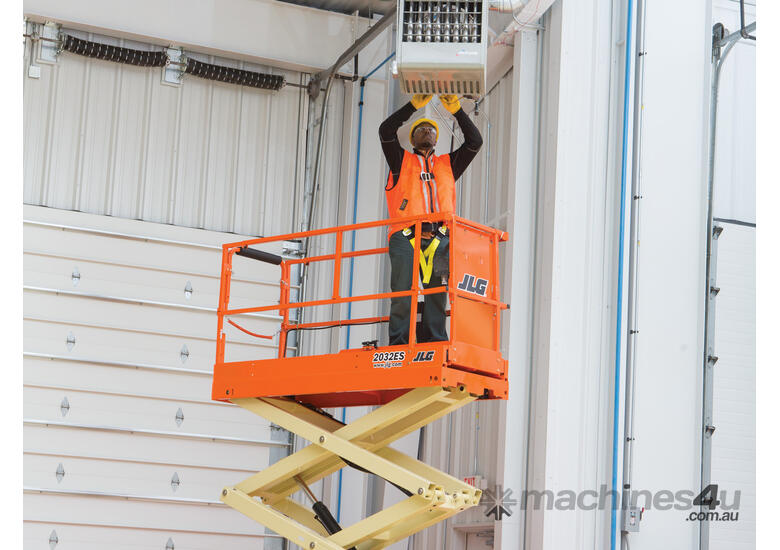 caption JLG 2032ES 20 foot Electric Scissor Lift