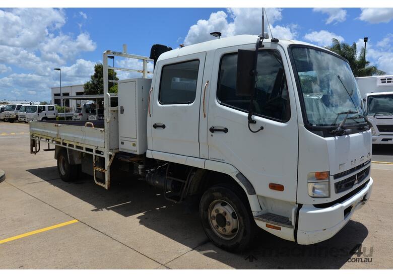 caption 2010 MITSUBISHI FUSO FK 600 - Dual Cab - Tray Truck - Tray Top Drop Sides