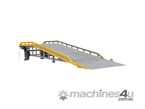 caption Truck Container Load / Unloading Yard Ramp