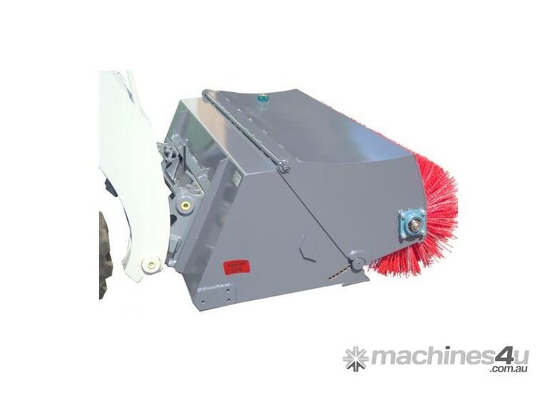caption Norm Open Mouth Broom - To Suit Mini Loaders, Skid Steers, Backhoes & Telehandler