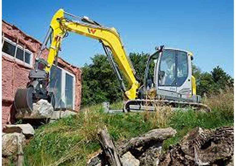 caption EZ80 Tracked Zero Tail Excavator