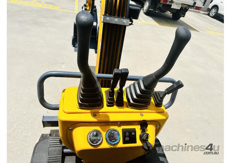 caption Mini Excavator Machinery - 1.0T Mini Excavator, 8 FREE Attachments, Compact & Powerful Solution