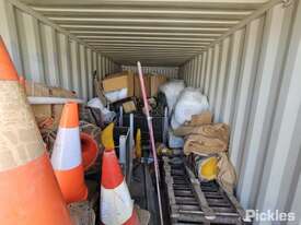 20ft Shipping Container, D.O.M 2008, Timber Flooring, Contents Includes Assorted Traffic Cones, Ramp - picture1' - Click to enlarge