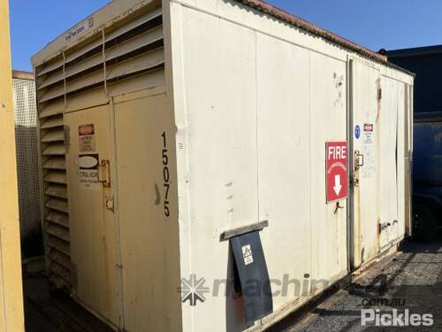 Packaged Generator, SN: 5NA08879, 455kVA, 360kW, 3 Phase Caterpillar Generator, Caterpillar G3412 V1