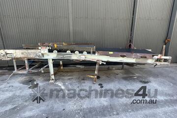 Large Heavy duty 4450mm long 745mm wide Rubber Belt conveyor 2.2kW skirting