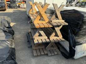 1 x Pallet of 6 Wooden Benches - picture2' - Click to enlarge