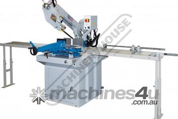 Swivel Head-Dual Mitre Metal Cutting Band Saw with Conveyor System EB-330DSC 2 Blade Speed 36 - 72mp