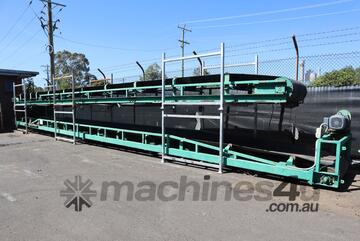 Industrial Soil Gravel Incline Trough Conveyor - 15m Long Belt