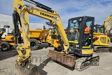 2021 YANMAR VIO35-6 3.7T EXCAVATOR (M780) WITH A/C CAB, HITCH, BUCKETS AND 860 HOURS