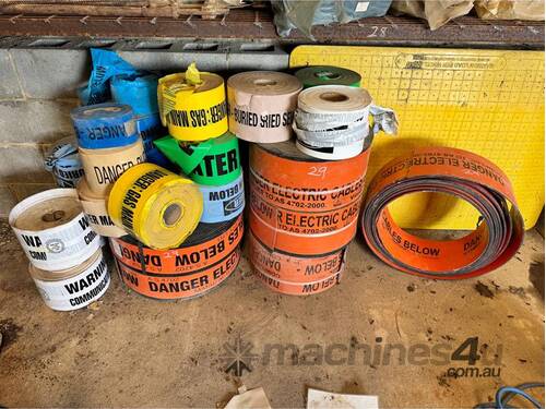 caption QTY OF ELECTRICAL CABLE COVERS & WARNING TAPE