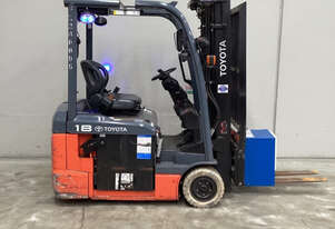 Toyota Forklift 1.8T 3 Wheel Electric - 2022 Battery (Unit#:AU436)