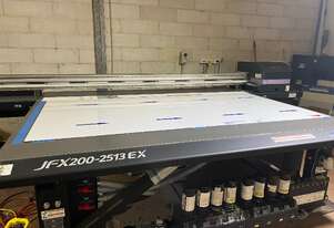 Mimaki JFX200-2513 EX UV flatbed printer in excellent working condition