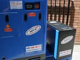 German Rotary Screw - 10hp 7.5kW Rotary Screw Air Compressor with Tank Dryer and Oil Removal Filters - picture0' - Click to enlarge