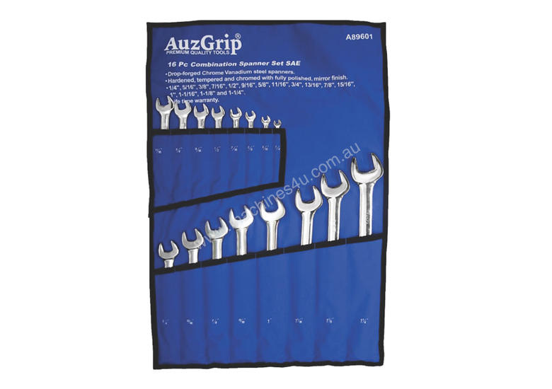 caption A89601 - 16 PC COMBINATION SPANNER SET SAE
