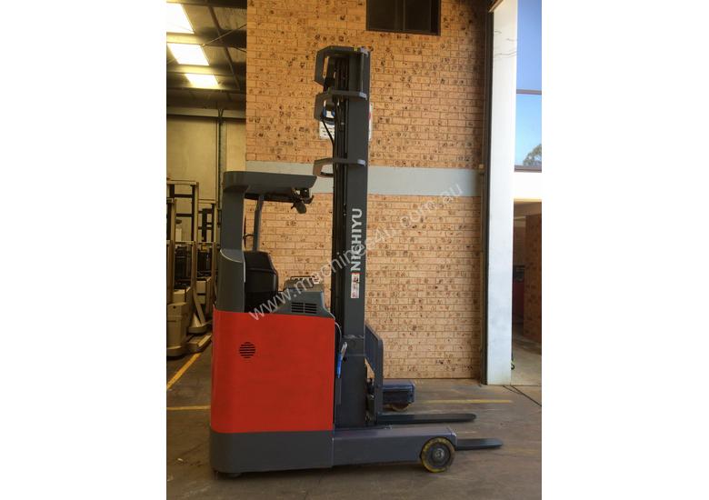 2013 Roll Out Nichiyu Reach Truck 1.6ton 7.3m side Shift 2000hrs Great Battery !