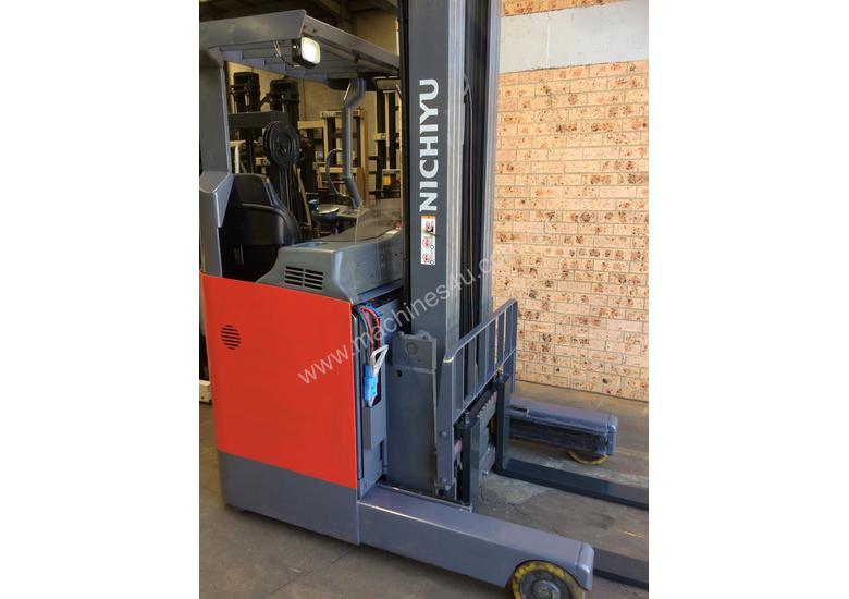 2013 Roll Out Nichiyu Reach Truck 1.6ton 7.3m side Shift 2000hrs Great Battery !