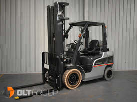 Nissan 2.5 tonne forklift 6m lift height markless tyres sideshift fork positioner LPG - picture0' - Click to enlarge