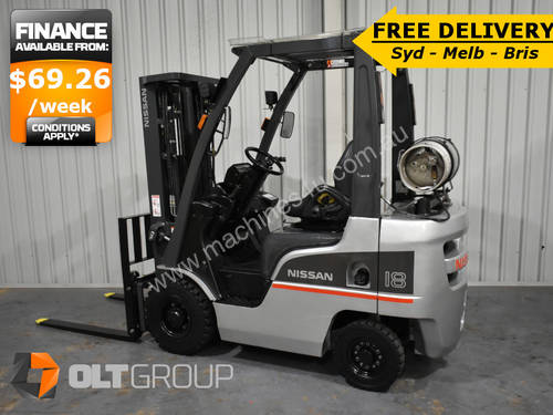 Nissan P1F1A18DU 1.8 Tonne Used Forklift Sydney Container Mast Sideshift FREE DELIVERY OFFER
