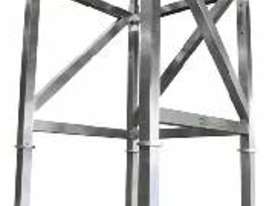 S/S Bulk Bag Stand with H-Frame for Forklift - picture0' - Click to enlarge