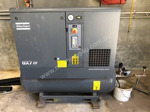 Atlas Copco GX7FF rotary air scew compressor with dryer (3 phase)