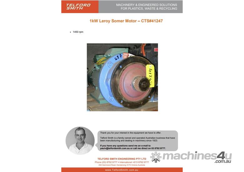 caption Leroy Somer Motor | 1kW