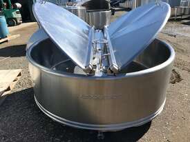 1,200ltr Stainless Steel Dimple Jacketed Tank - picture0' - Click to enlarge