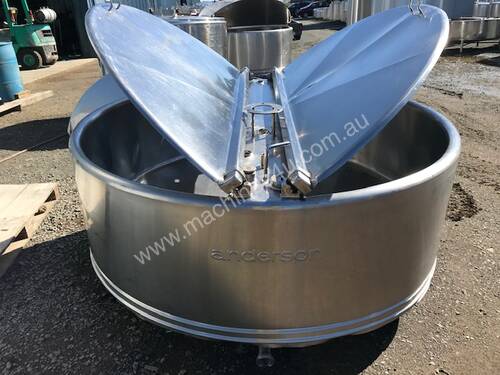 1,200ltr Stainless Steel Dimple Jacketed Tank