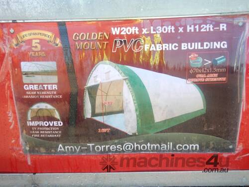 6m x 9m x 3.6m Dome Storage Shelter PVC Fabric