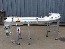 Stainless Curved 90 Degree Corner Motorised Conveyor - picture0' - Click to enlarge