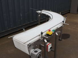 Stainless Curved 90 Degree Corner Motorised Conveyor - picture0' - Click to enlarge