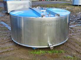 STAINLESS STEEL TANK, MILK VAT 1500lt - picture0' - Click to enlarge