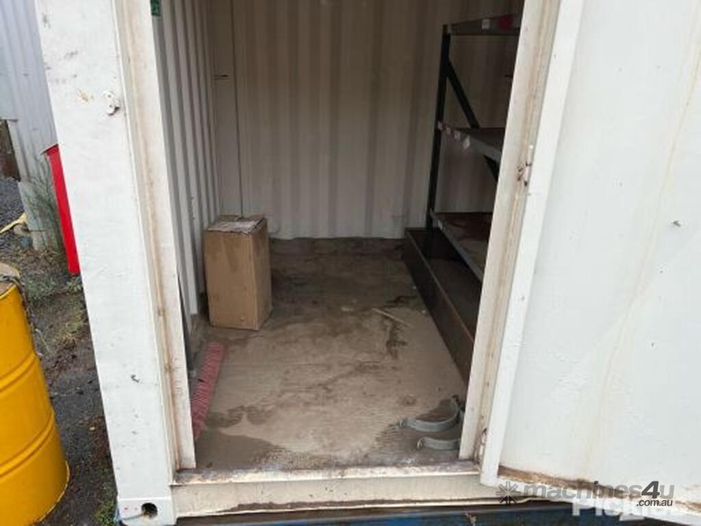 Used 40ft Shipping Container Color White 2 x Chemical Storage Sections 1 x Storage Area with