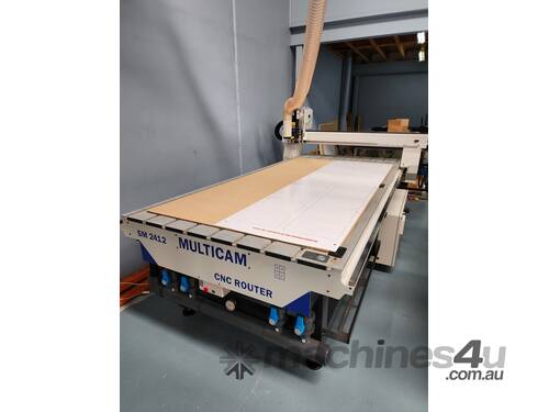 Multicam CNC Router model SM2412, 2022 model, with vision camera system,22 months old under warranty