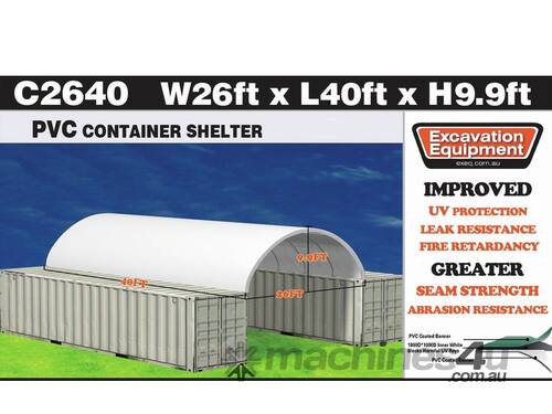 26ft x 40ft Container Shelter - No End Wall