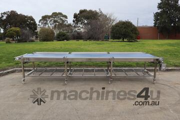 Stainless Steel Motorised Belt Conveyor - 4.85m Long