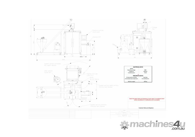 caption Automatic 4-side Sachet Packaging Machine