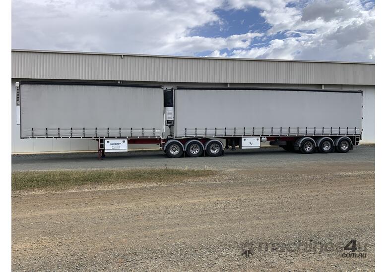 2007 Vawdrey VB S3 Tri Axle Curtainsider B Double Combination