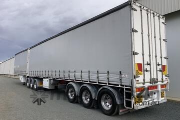 2007 Vawdrey VB S3 Tri Axle Curtainsider B Double Combination