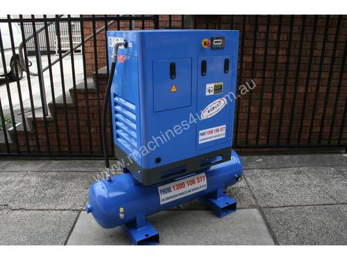 German Rotary Screw - 7.5hp  5.5kW Rotary Screw Air Compressor with 220 Litre Air Receiver