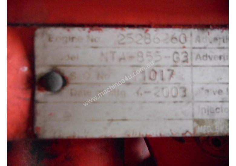caption CUMMINS NTA-855-G3 535 HP MOTOR - Low Hours