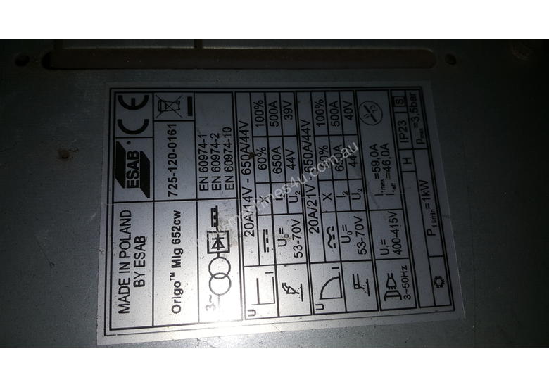 caption ESAB MIG Welder - great condition