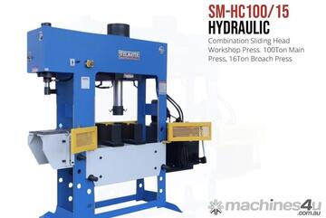 3 in 1 Multi Purpose Hydraulic Workshop Press - 100Ton With 15Ton Broach Press